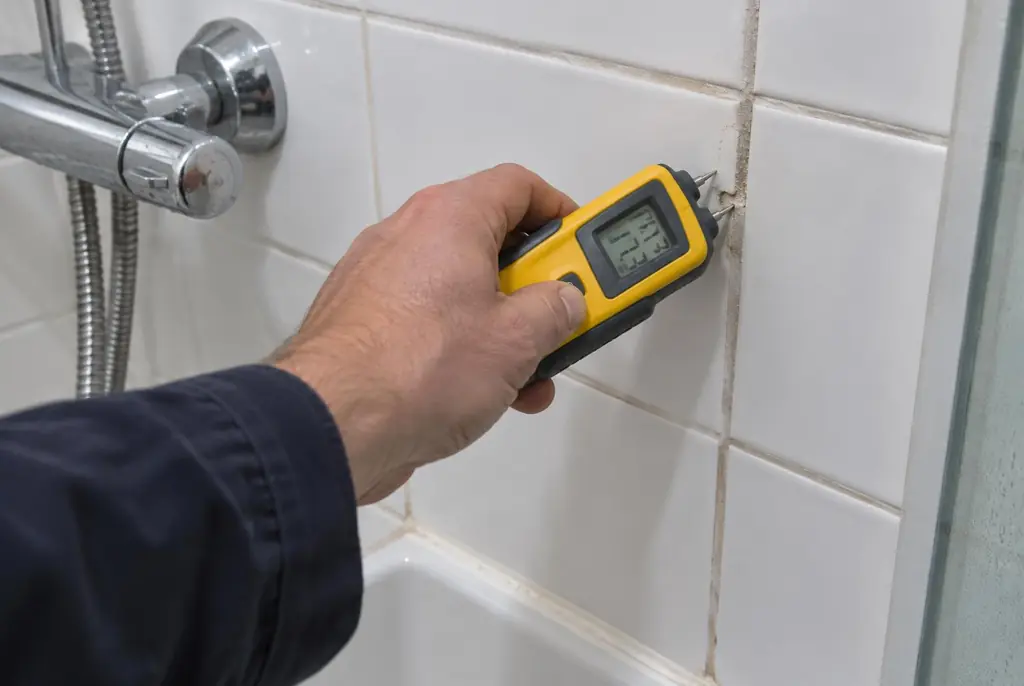Lekdetectie Hattem – vochtmeter op badkamertegels bij de douche